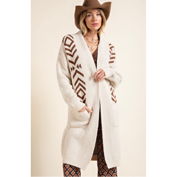 Western/Aztec Midi Cardigan/Coat! SO SOFT and COZY! - Picture 6 of 9